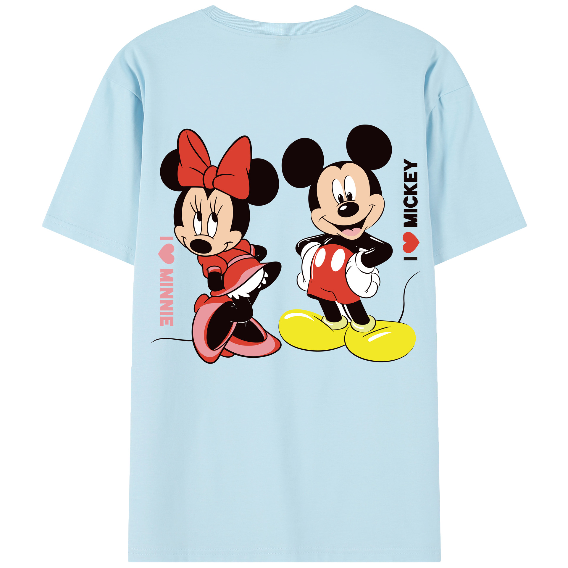 （画像用） ミッキーマウス Mickey Mouse 綿100％半袖Tシャツ（背面プリント）